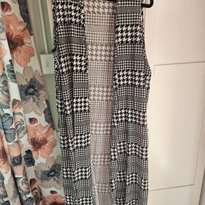 LuLaRoe Joy Black And White Houndstooth Duster, Size Large